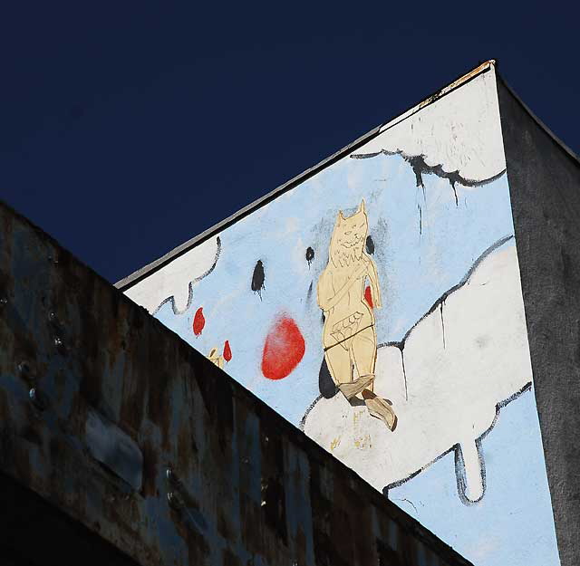 Diamond Cat - roof of the abandoned Sunset Pacific Motel, 4301 Sunset Boulevard at Bates Avenue, photographed Tuesday, October 12, 2010