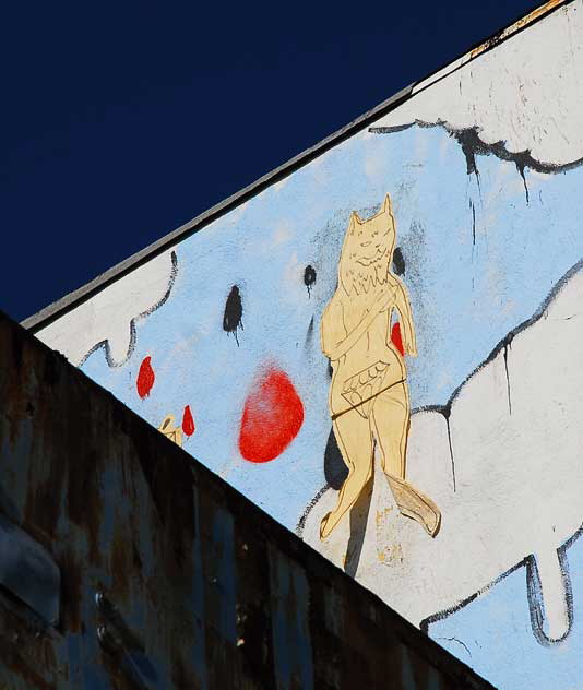 Diamond Cat - roof of the abandoned Sunset Pacific Motel, 4301 Sunset Boulevard at Bates Avenue, photographed Tuesday, October 12, 2010