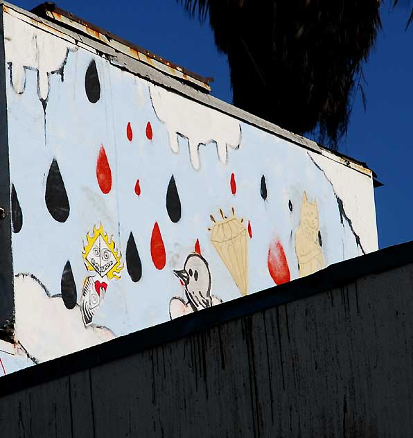 Roof Art - the abandoned Sunset Pacific Motel, 4301 Sunset Boulevard at Bates Avenue, photographed Tuesday, October 12, 2010