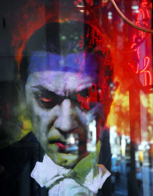Dracula poster in bookstore window, Hollywood Boulevard