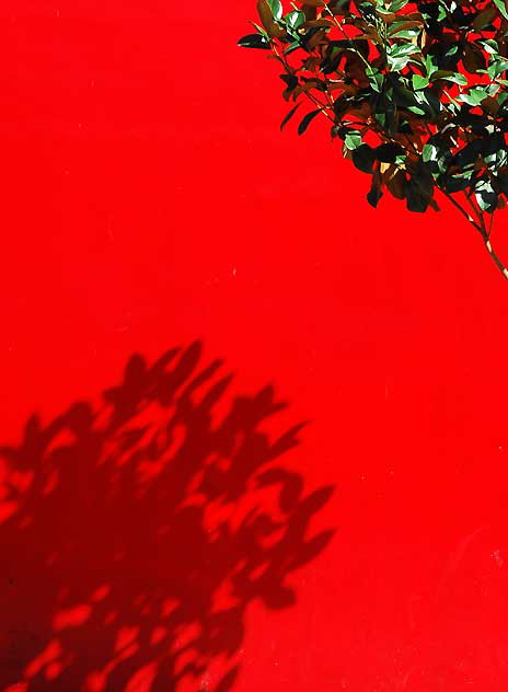 Green Tree, Red Wall - the Geisha House at the corner of Hollywood Boulevard and Cherokee