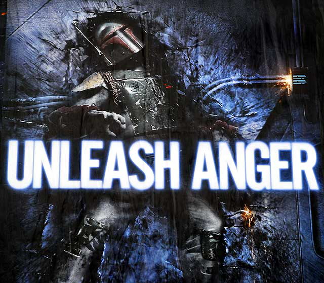 "Unleash Anger" - poster for Star Wars II video game, Melrose Avenue