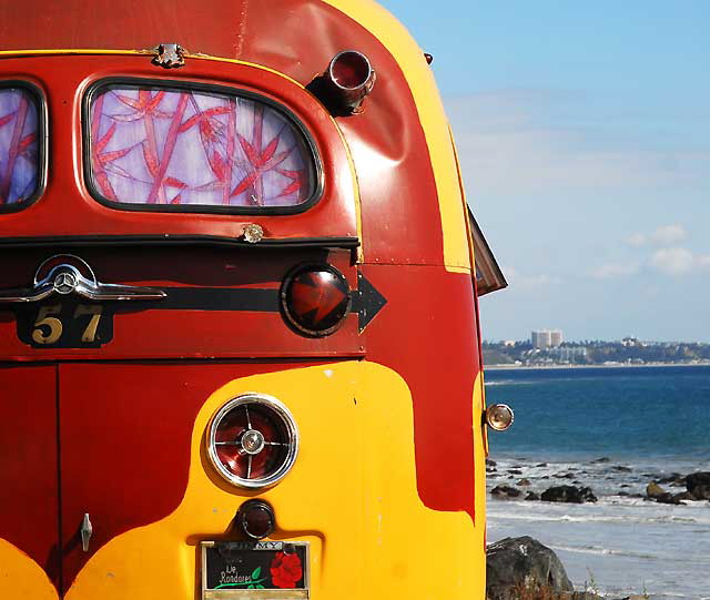 "Hippie Bus" - Pacific Coast Highway in Malibu, just south of Topanga Canyon, photographed Friday, October 22, 2010