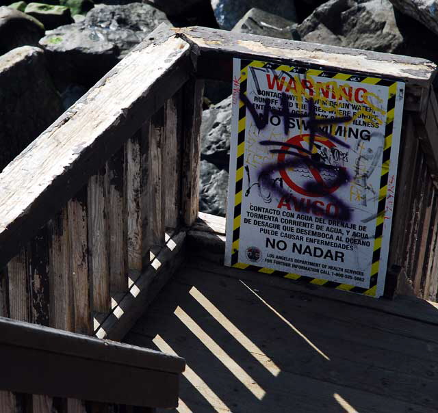 Stairs to the beach, Pacific Coast Highway in Malibu, just south of Topanga Canyon