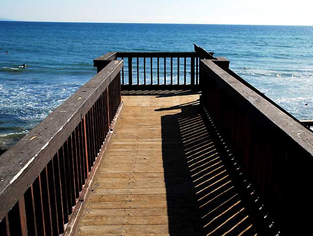 Stairs to the beach, Pacific Coast Highway in Malibu, just south of Topanga Canyon