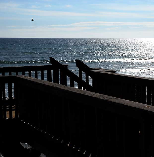 Stairs to the beach, Pacific Coast Highway in Malibu, just south of Topanga Canyon