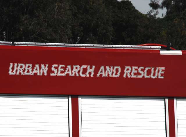 Urban Recuse Vehicles, Santa Monica, Friday, October 29, 2010 - a simulation-drill in progress 