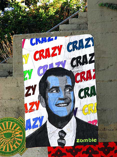 Crazy Mel Gibson - empty lot at 1260 Sunset Boulevard, between Echo Park and Chinatown