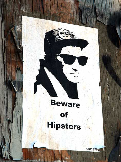 Beware of Hipsters - empty lot at 1260 Sunset Boulevard, between Echo Park and Chinatown