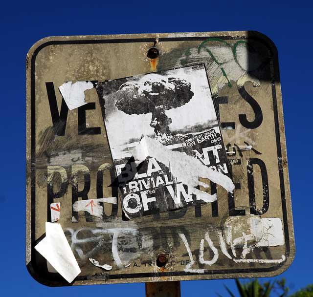 Anti-War "Clown Bomb" poster, Venice Beach