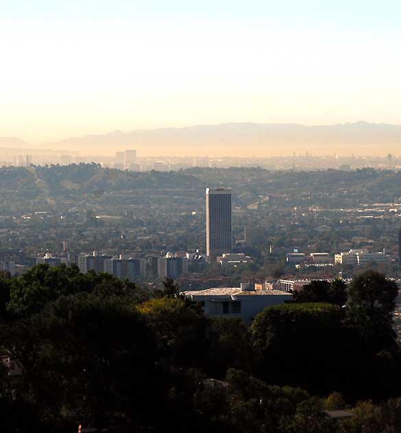 View from Mulholland Drive above Hollywood