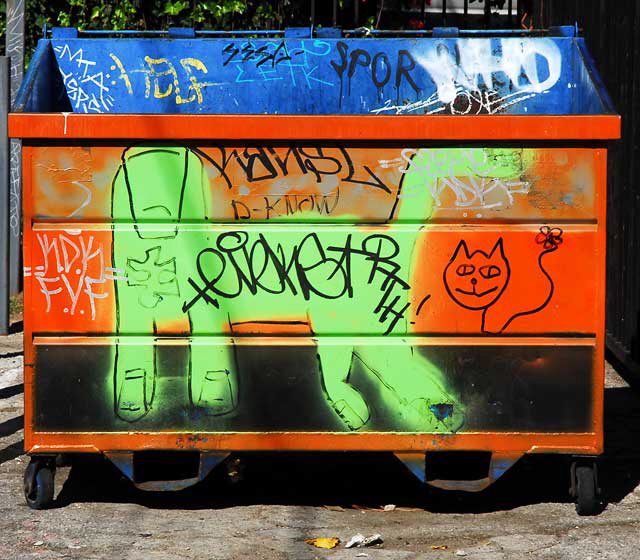 Art Dumpster, alley at 5647 Hollywood Boulevard, in East Hollywood 