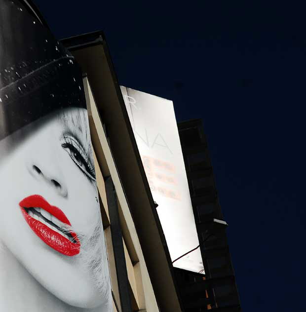 "Burlesque" billboard, Sunset and Vine