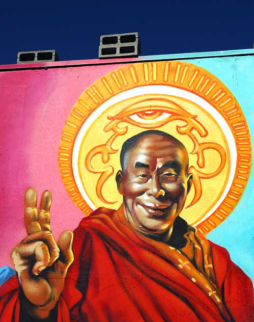 "Free Tibet" mural, alley off Spaulding at Melrose Avenue