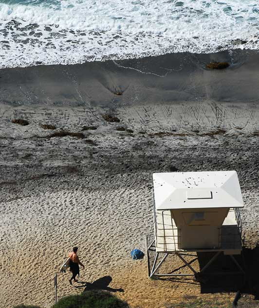 Beach at the bottom of the cliffs, where Leucadia Boulevard ends at Neptune Avenue, Leucadia/Encinitas