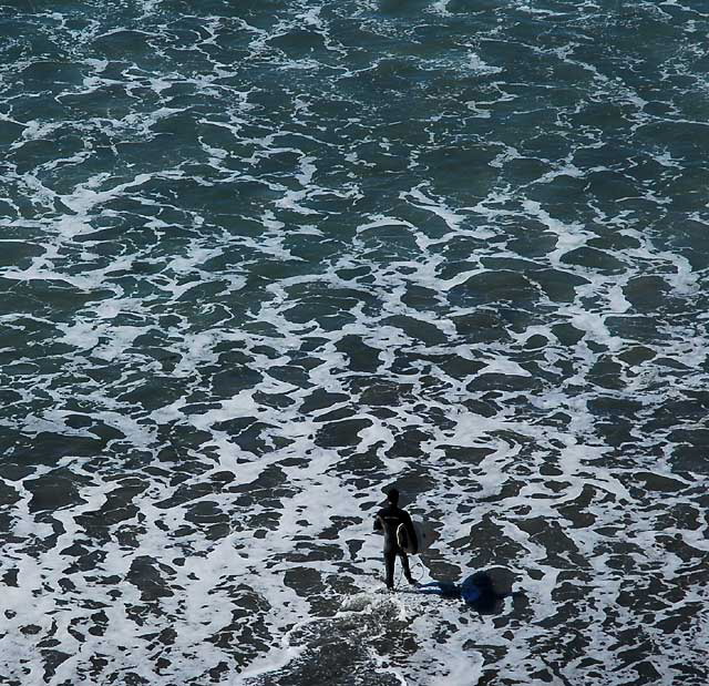 Beach at the bottom of the cliffs, where Leucadia Boulevard ends at Neptune Avenue, Leucadia/Encinitas