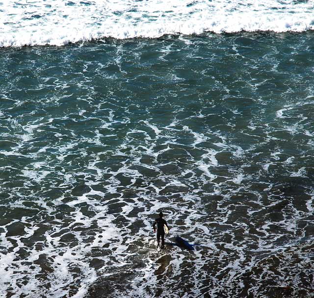 Beach at the bottom of the cliffs, where Leucadia Boulevard ends at Neptune Avenue, Leucadia/Encinitas