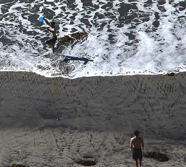 Beach at the bottom of the cliffs, where Leucadia Boulevard ends at Neptune Avenue, Leucadia/Encinitas