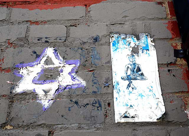 Religious Symbols, alley behind 6825 Melrose Avenue