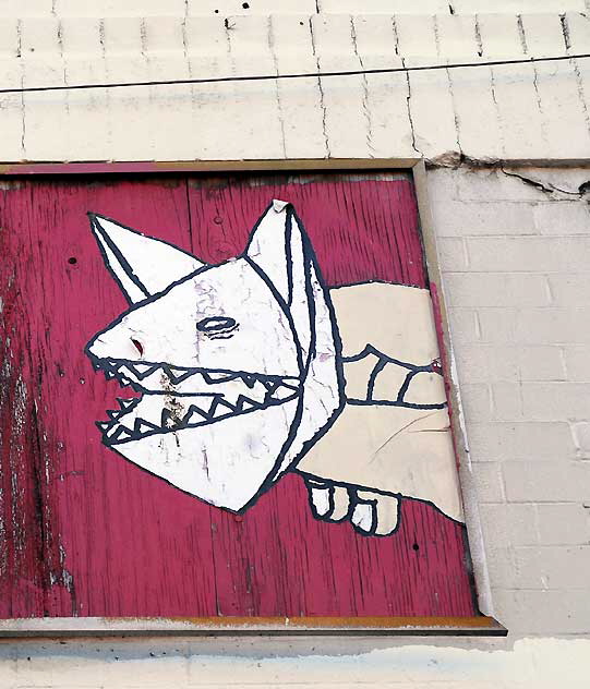 Shark Art on a wall in Los Angeles' Chinatown