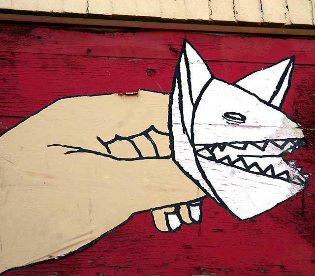 Shark Art on a wall in Los Angeles' Chinatown