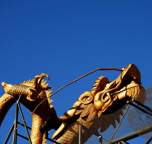 The Dragon Gate at the entrance to Los Angeles' Chinatown