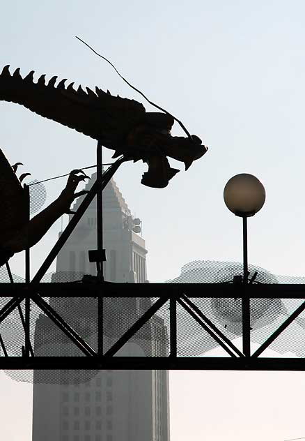 The Dragon Gate at the entrance to Los Angeles' Chinatown