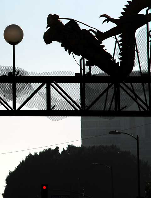 The Dragon Gate at the entrance to Los Angeles' Chinatown