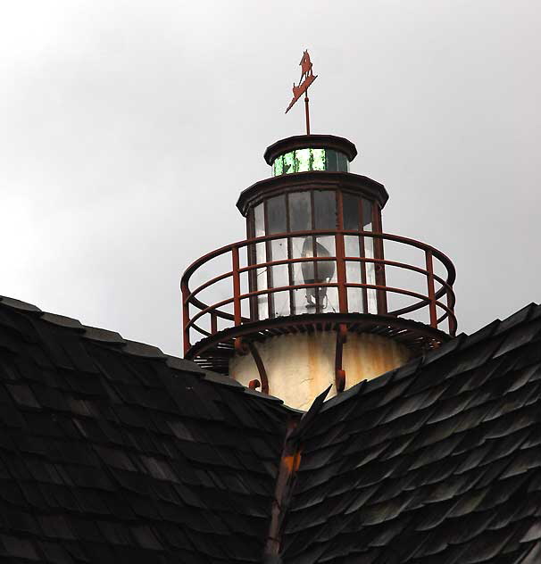 Lighthouse at the rear of The Crossroads of the World, Sunset Boulevard