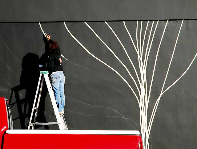 Mural Painter on Las Palmas in Hollywood