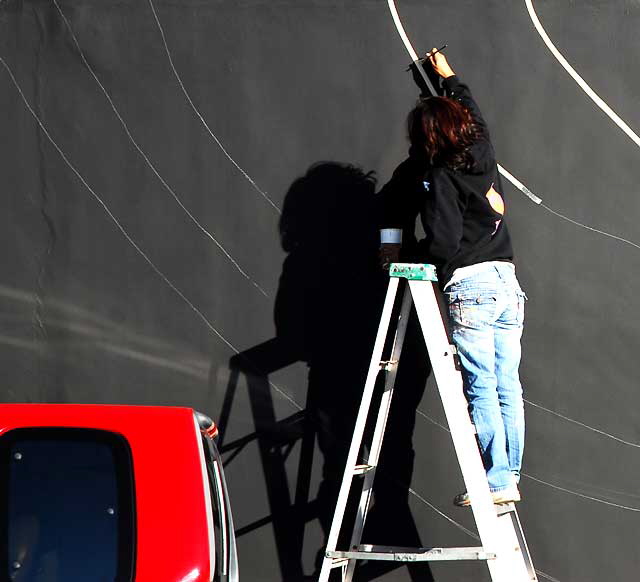 Mural Painter on Las Palmas in Hollywood