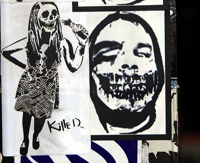 "Killed" sticker, Hollywood Boulevard