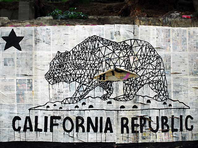 California Republic, empty lot on Sunset Boulevard, east of Hollywood