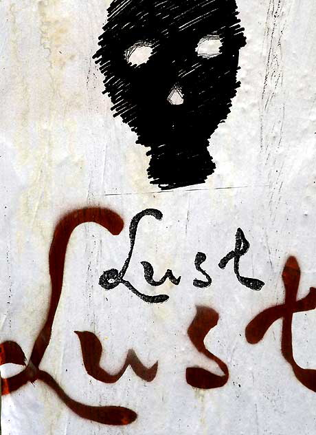"Lust" - empty lot on Sunset Boulevard, east of Hollywood