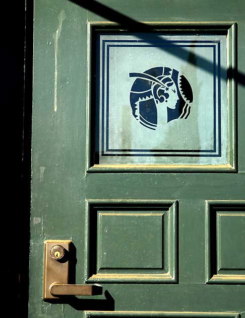 Green door at the Hollywood Athletic Club, Sunset Boulevard