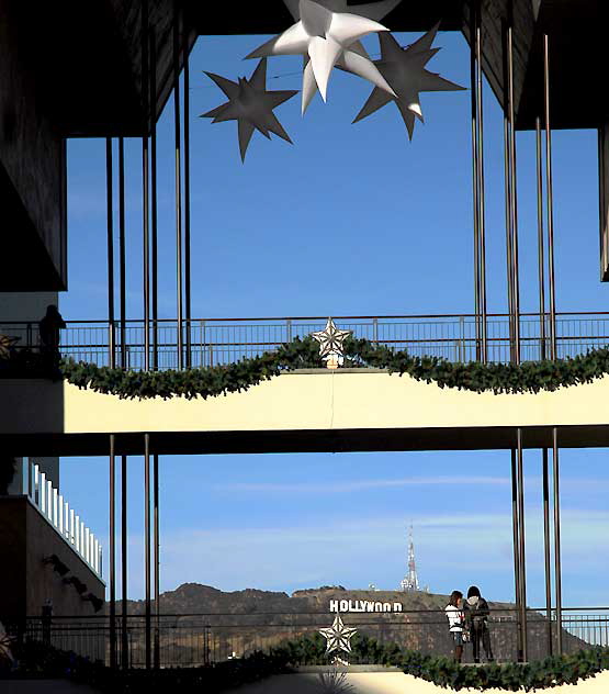 Christmas decorations at the Hollywood and Highland Center, next to the Kodak Theater, photographed Tuesday, November 30, 2010