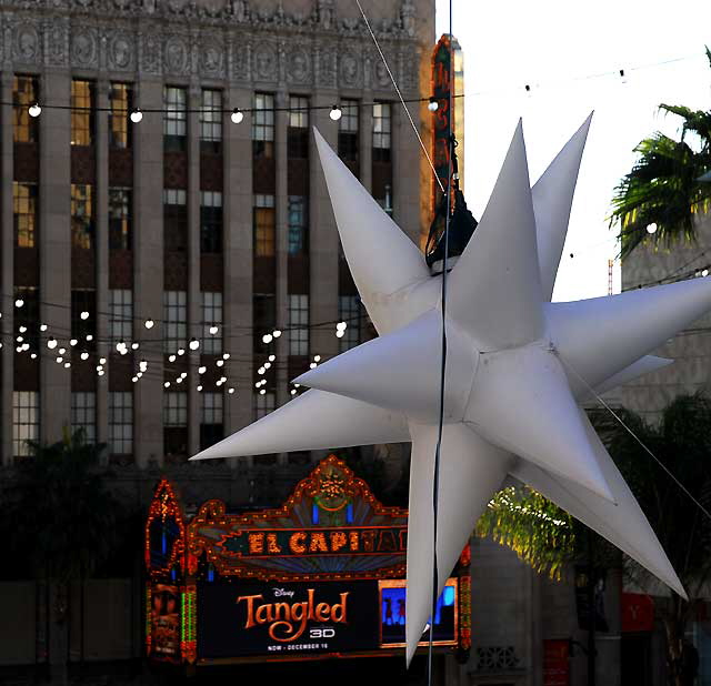 Christmas decorations at the Hollywood and Highland Center, next to the Kodak Theater, photographed Tuesday, November 30, 2010