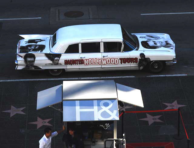 "Haunted Hollywood Tours" Cadillac on Hollywood Boulevard