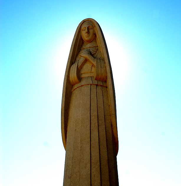 Saint Monica statue, Palisades Park, Ocean Avenue at Wilshire Boulevard, Santa Monica