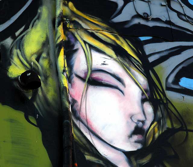 Asian Girl, mural in alley behind 170 North La Brea