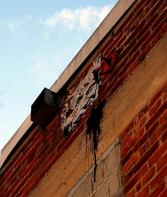 Face on Brick Wall, alley behind First and La Brea