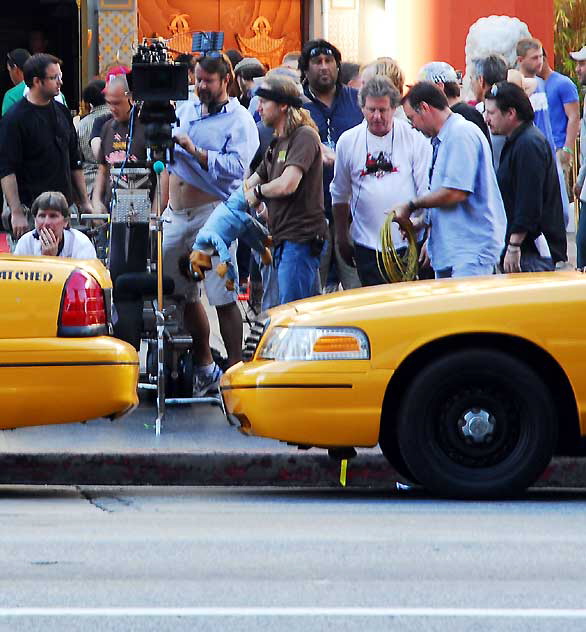 Filming new Muppets movie at the Chinese Theater on Hollywood Boulevard, Monday, December 13, 2010