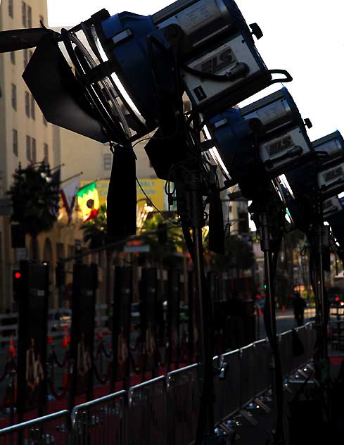 Setting up for the premiere of the movie "Fighter" - Hollywood Boulevard, Monday, December 6, 2010