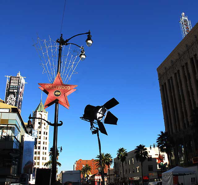 Setting up for the premiere of the movie "Fighter" - Hollywood Boulevard, Monday, December 6, 2010