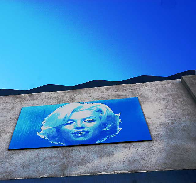 Warhol-style Marilyn Monroe lithograph, beauty salon on Fairfax at Oakwood, south of Hollywood