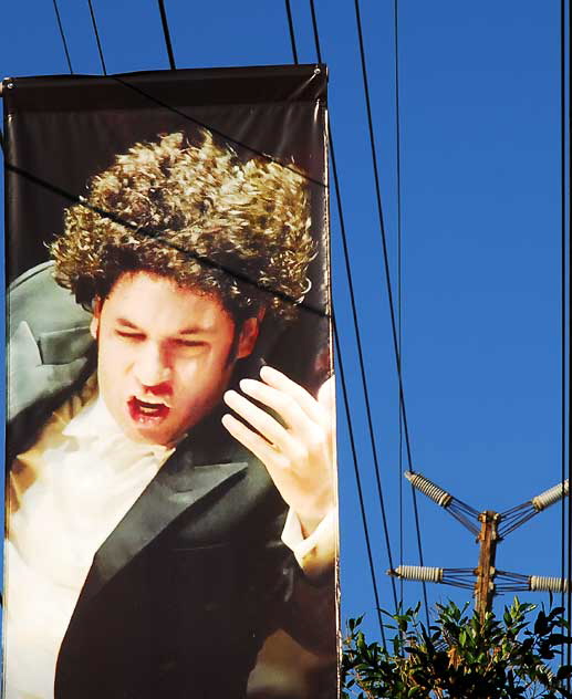 Gustavo Dudamel banner, North La Cienega Boulevard