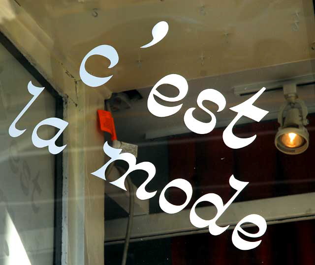 "c'est la mode" - shop window, North La Cienega at Oakwood