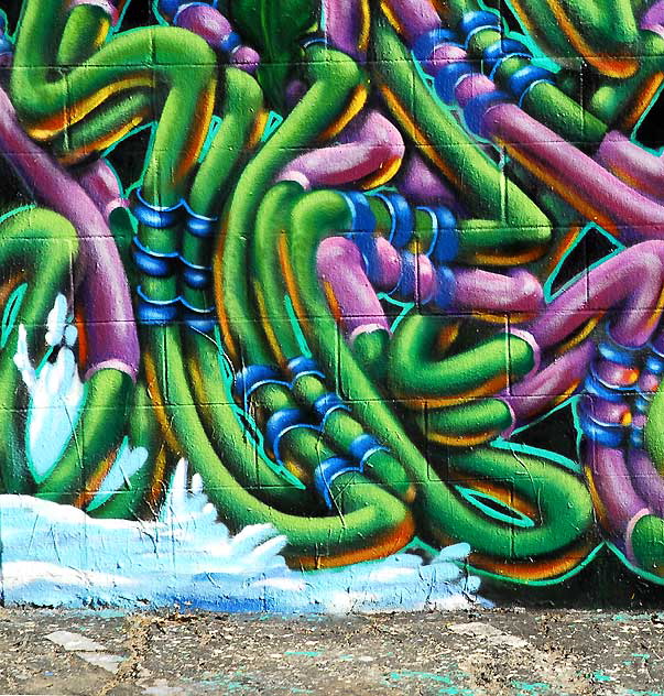 Graffiti wall, alley behind Melrose Avenue
