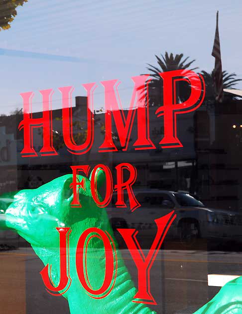 "Hump for Joy" - window of Aspen Optical on Melrose Avenue