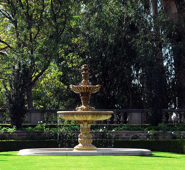 The upper rose garden at Greystone Mansion, Beverly Hills, Saturday, December 11, 2010